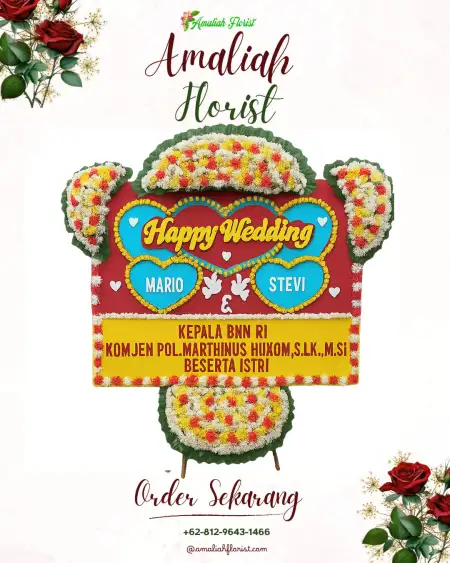 Papan Bunga Pernikahan Titang